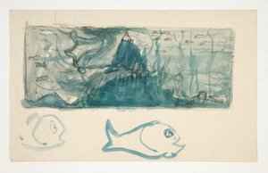 Underwater Scene - Unidentified Illustration by Edwin Austin Abbey