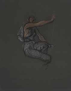 Unidentified Figure Study for Mural Project at the Pennsylvania State Capitol Building, Harrisburg, 1902-1911 by Edwin Austin Abbey