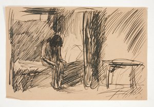 Unidentified Illustration - Study of Person in Prison