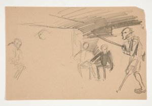 Unidentified illustration for Oliver Goldsmith by Edwin Austin Abbey