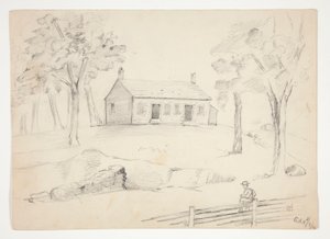 View of the Friends Meeting House by Edwin Austin Abbey