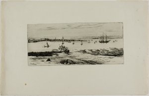 Boats in a Harbor by Edwin Edwards