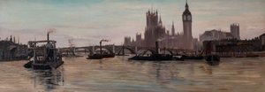 The Thames at Westminster, 1878 by Edwin Edwards