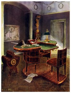 Campaign desk of Napoleon I, Chateau de la Malmaison, France, 1911-1912 by Edwin Foley