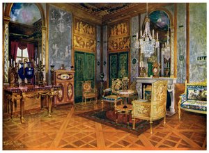 Salon de Musique of Marie Antoinette, Chambre a Coucher, Palais de Fontainebleau, France by Edwin Foley