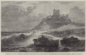 Bamborough Castle, a Signal of Distress in the Offing by Edwin Hayes