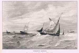 Gorleston harbour, from The Magazine of Art 1893, Cassell and Company by Edwin Hayes