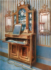 Satinwood and Mahogany Inlaid Dressing Cabinet