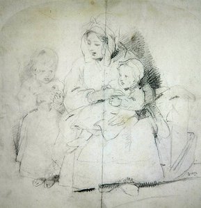 A Mother with Two Children by Edwin Landseer