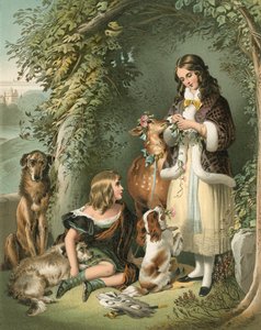 The Marquess of Stafford and the Lady Evelyn Gower (The Sutherland Children) by Edwin Landseer