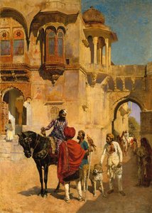Departure for the Hunt in the Forecourt of a Palace of Jodhpore