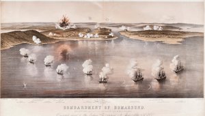 Bombardment of Bomarsund by Edwin Thomas Dolby