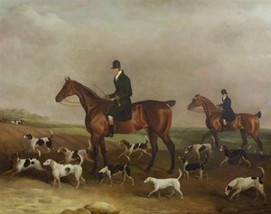 Michael Beverley with His Whipper-in and Harriers, 1831