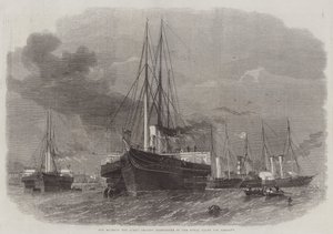 Her Majesty the Queen leaving Greenhithe in the Royal Yacht for Germany by Edwin Weedon