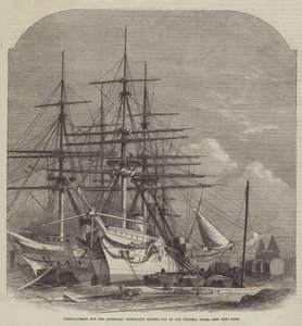 Hospital-Ships for the Abyssinian Expedition fitting out in the Victoria Docks