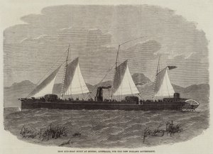 Iron Gun-Boat Built at Sydney, Australia, for the New Zealand Government by Edwin Weedon