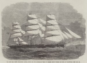 The New Iron Screw Steam-Ship London, built for the Australian Trade by Messers Money Wigram and Sons, at Blackwall by Edwin Weedon