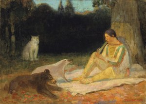 The Flute Player by Edwin Willard Deming
