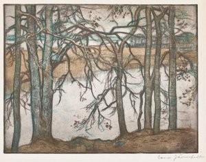 Lake Shore with Reeds by Eero Järnefelt