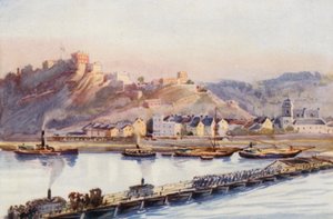 The Rhine: Ehrenbreitstein, The Bridge of Boats by Effie Jardine