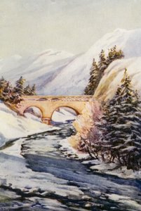 The Rhine: The Rhine Bridge at Thusis by Effie Jardine