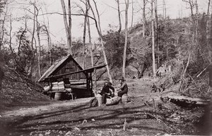 A Union Station on the James River Established for Extracting Gunpowder from Confederate by Egbert Guy Fowx.