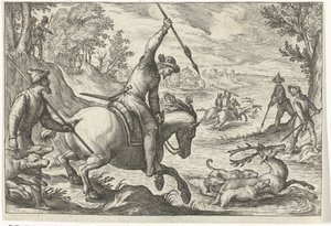 Landscape with Deer Hunt by Egbert Jansz.