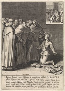 Thomas Aquinas joins the Dominican Order (The life of Saint Thomas Aquinas) by Egbert van Panderen