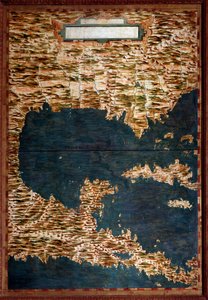 Mexico, Cuba, Florida and Jamaica Map made by Egnazio Danti (1536-1586) mathematician, cosmographer and Italian architect. Around 1567. Florence, Palazzo Vecchio, Sala del Mappamondo