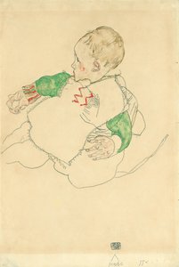 Child with Green Sleeves by Egon Schiele