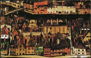 The Little Town by Egon Schiele