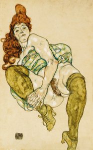 Female Nude Clasping Right Leg