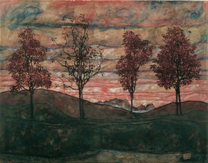 Four Trees by Egon Schiele