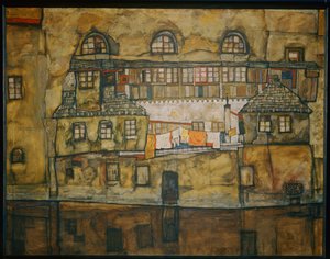 House Wall by the River by Egon Schiele