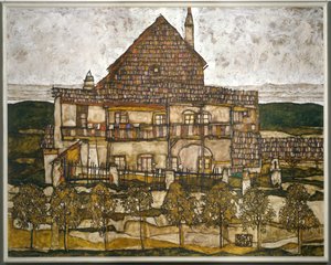 House with Shingle Roof by Egon Schiele