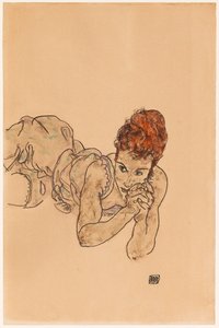 Lying Woman by Egon Schiele