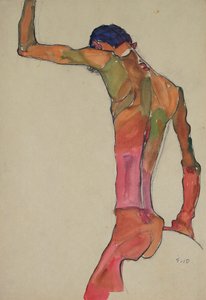 Male Nude with Arm Raised