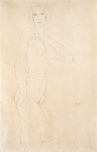 Nude Girl by Egon Schiele