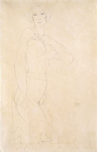Nude Girl by Egon Schiele
