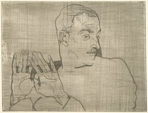 Portrait of Arthur Roessler by Egon Schiele