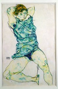 Reclining Girl by Egon Schiele