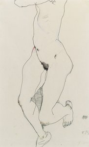 Running Woman by Egon Schiele