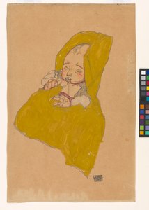 Infant in Swaddling Clothes by Egon Schiele