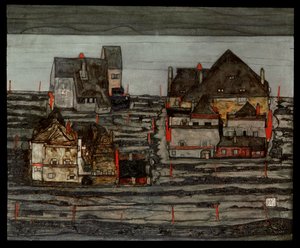 Suburb I by Egon Schiele