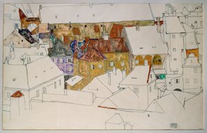 The Yellow Town by Egon Schiele
