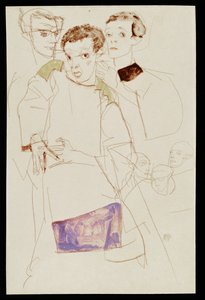 Triple Self-Portrait by Egon Schiele