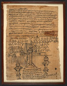 The Crucifixion from a 6th-century Coptic magical text, Or 6796 (4), 475-525 AD
