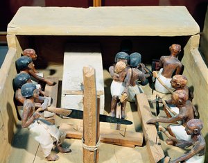 Funerary model of a carpentry workshop, from the Tomb of Meketre, Valley of the Nobles, Middle Kingdom, c.2000 BC