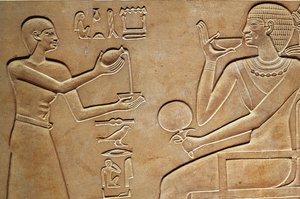 Queen Kawit at Her Toilet, from the Sarcophagus of Queen Kawit, Found at Deir el-Bahri, Middle Kingdom, c.2061-2010 BC