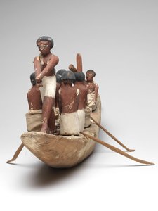 Model Sailing Boat from the Tomb of Khety (Beni Hasan) Middle Kingdom, c.2010 B.C. - 1950 B.C. by Egyptian 12th Dynasty
